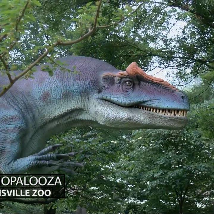 Keith Kaiser comes face to face with an Allosaurus